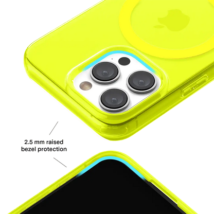 Neon Yellow Clear iPhone Case