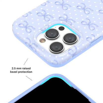 Lovely Blue Bows iPhone Case