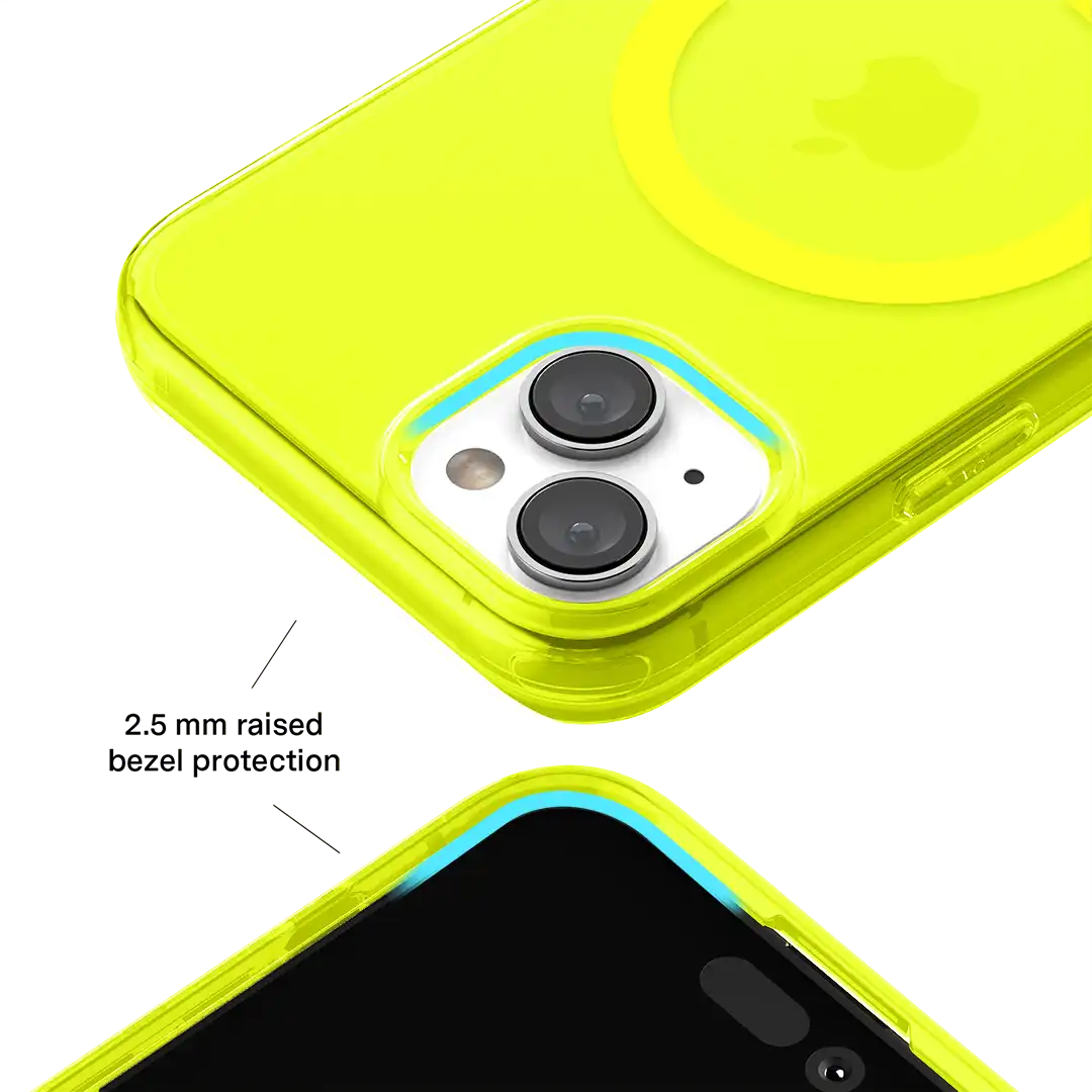 Neon Yellow Clear iPhone Case