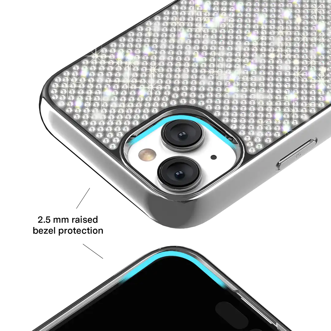 Chrome Caviar Crystals iPhone Case