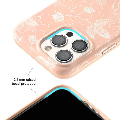Peach Blossom Floral iPhone Case