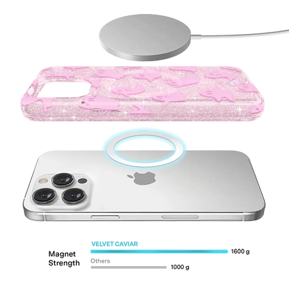 Ghosted Pink Glitter iPhone Case