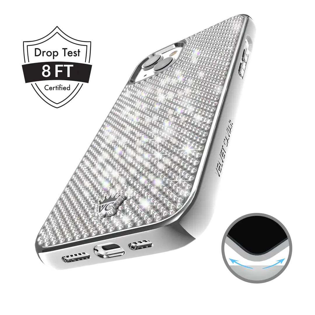 Chrome Caviar Crystals iPhone Case