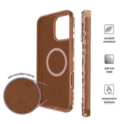 Bronze Chrome Leopard iPhone Case