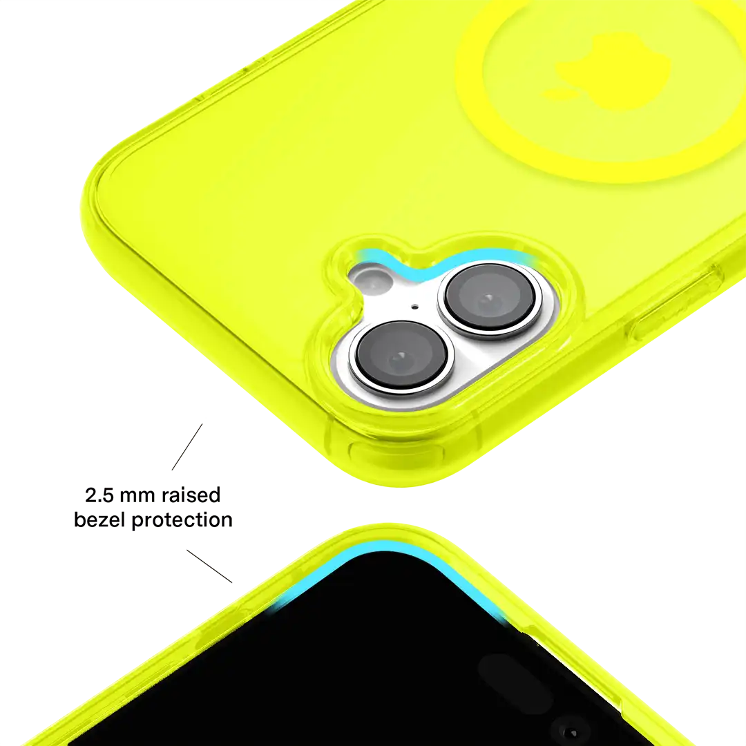 Neon Yellow Clear iPhone Case