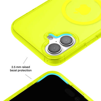 Neon Yellow Clear iPhone Case