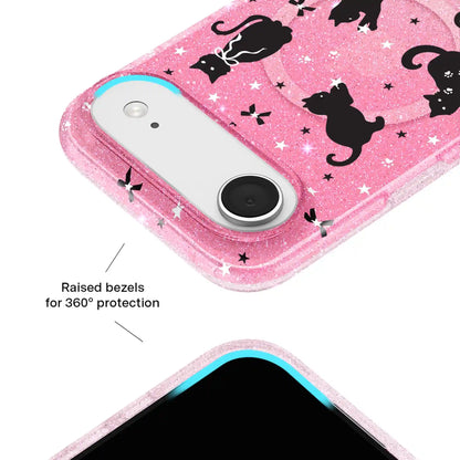Lucky Kittens Glitter iPhone Case