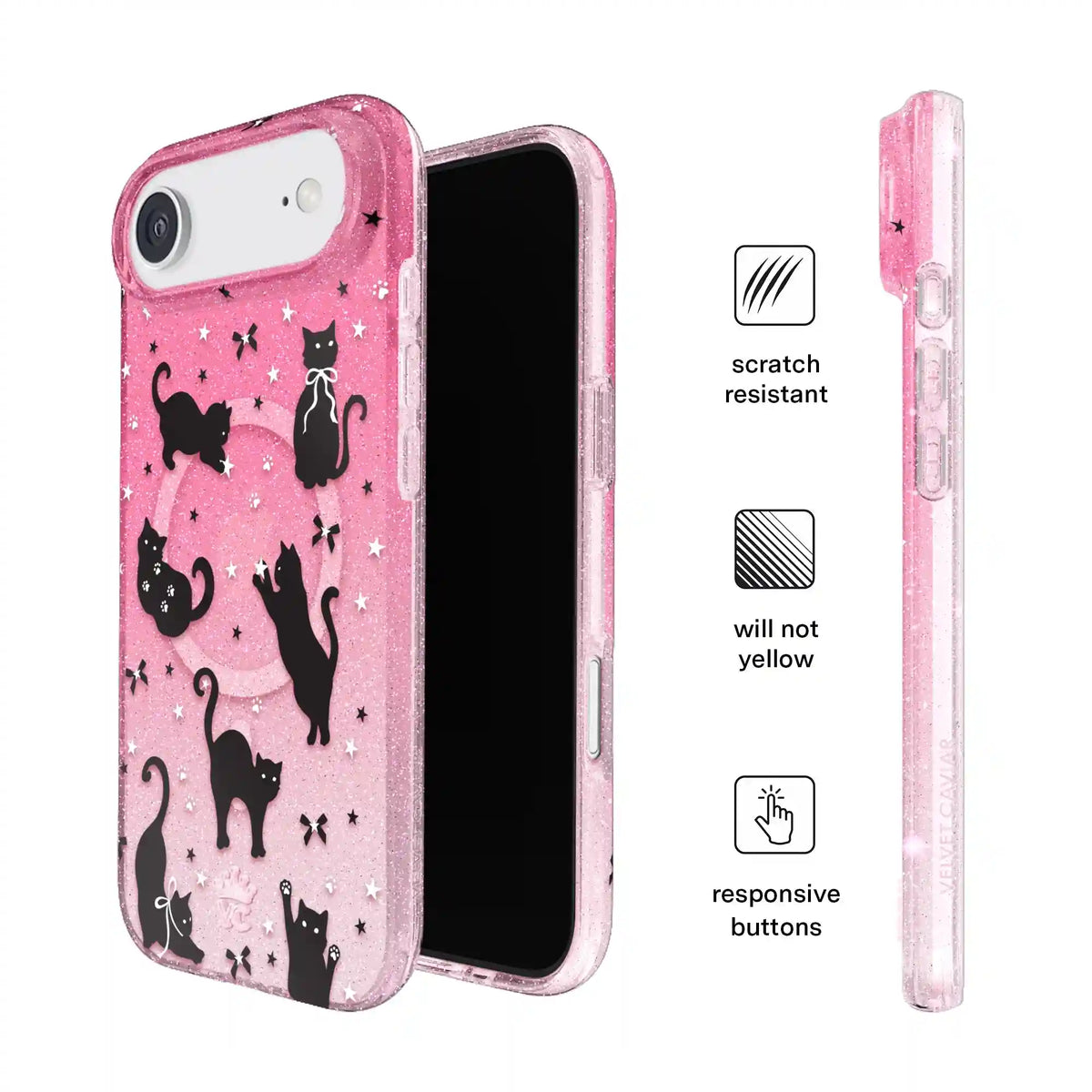 Lucky Kittens Glitter iPhone Case