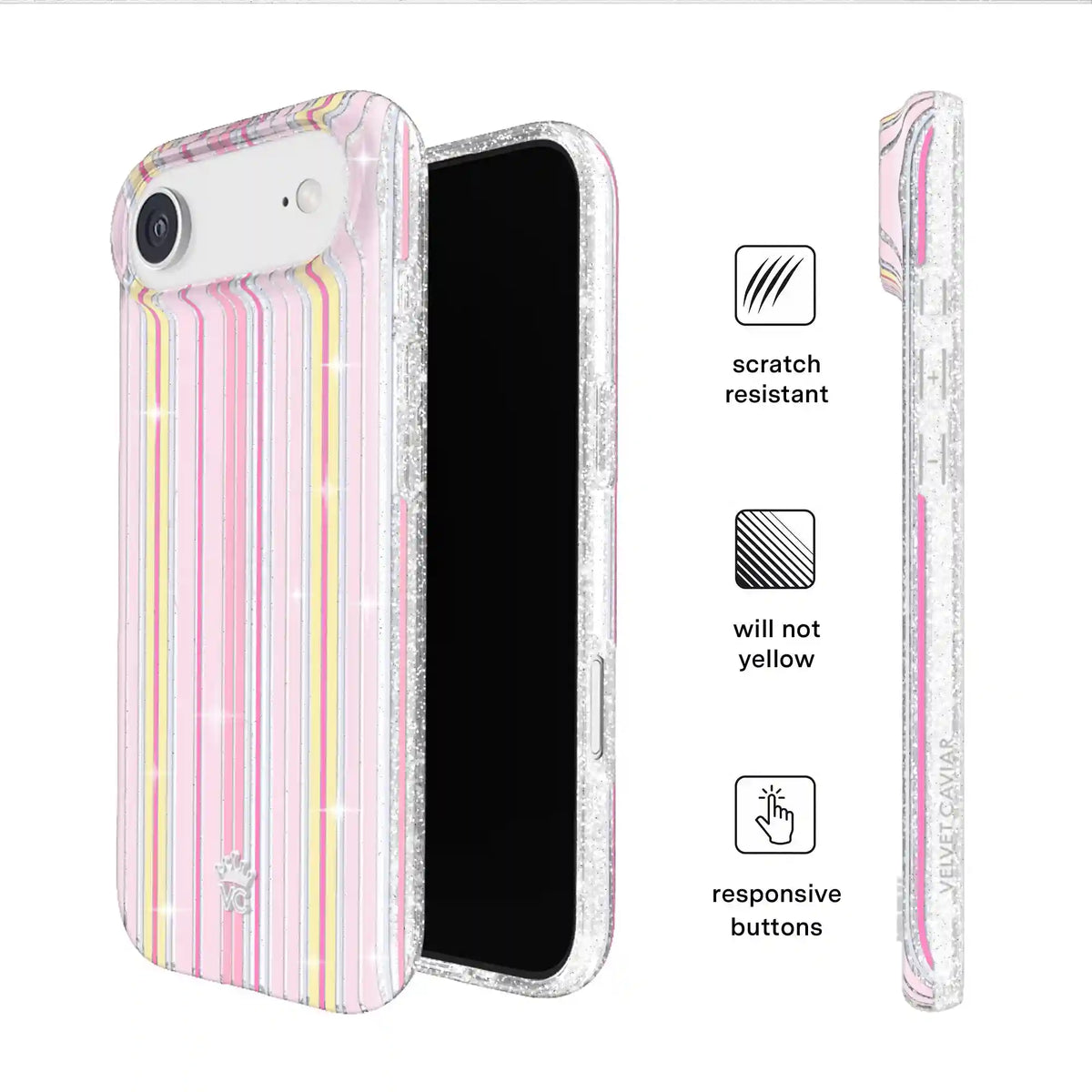 Sunkissed Stripes Glitter iPhone Case