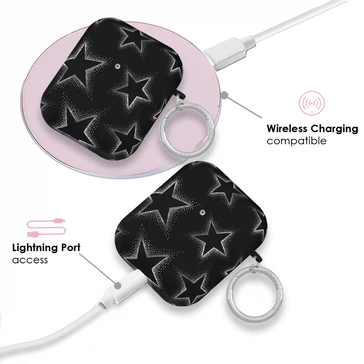 Chrome Stars AirPod Case