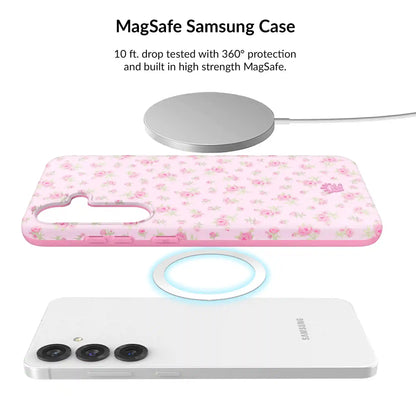 Dainty Pink Floral Samsung Bundle Set