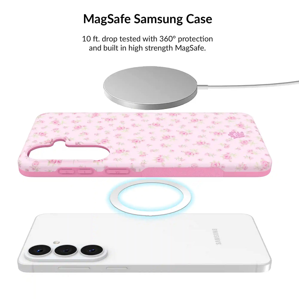 Dainty Pink Floral Samsung Bundle Set