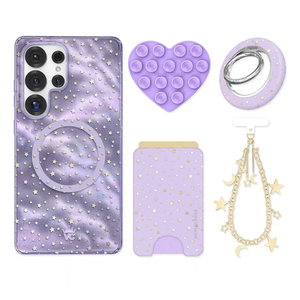 Lilac Celestial Stars Samsung Bundle Set