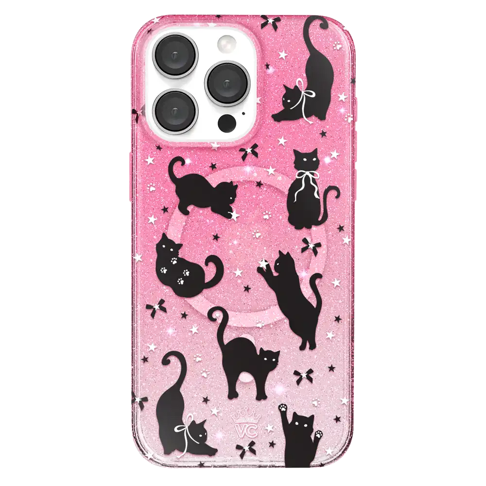 Lucky Kittens Glitter iPhone Case