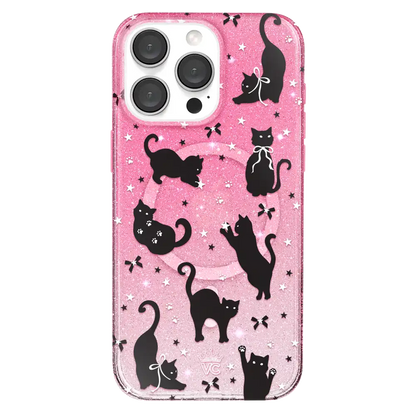 Lucky Kittens Glitter iPhone Case
