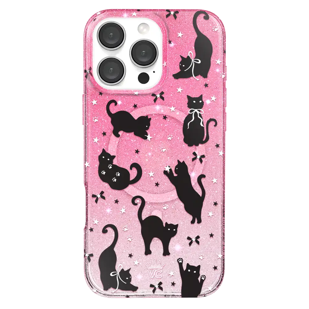 Lucky Kittens Glitter iPhone Case
