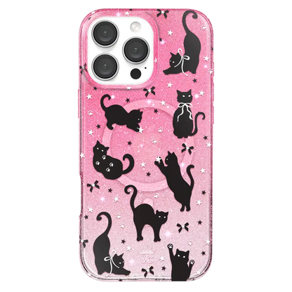 Lucky Kittens Glitter iPhone Case
