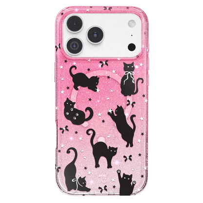 Lucky Kittens Glitter iPhone Case