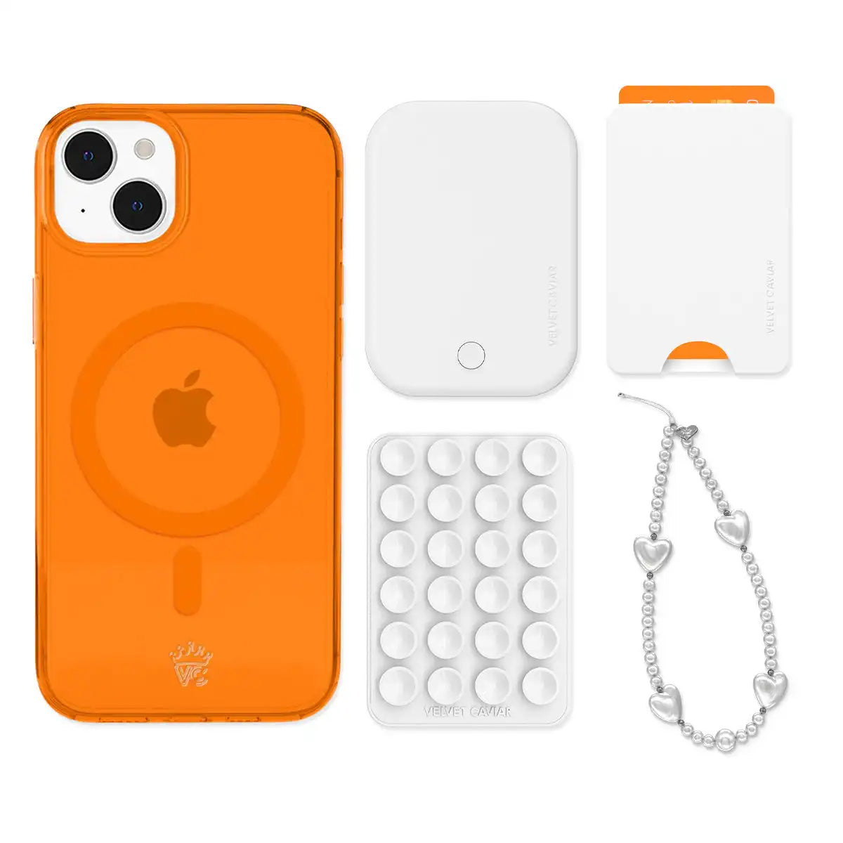 Neon Orange iPhone Bundle Set - Wallet