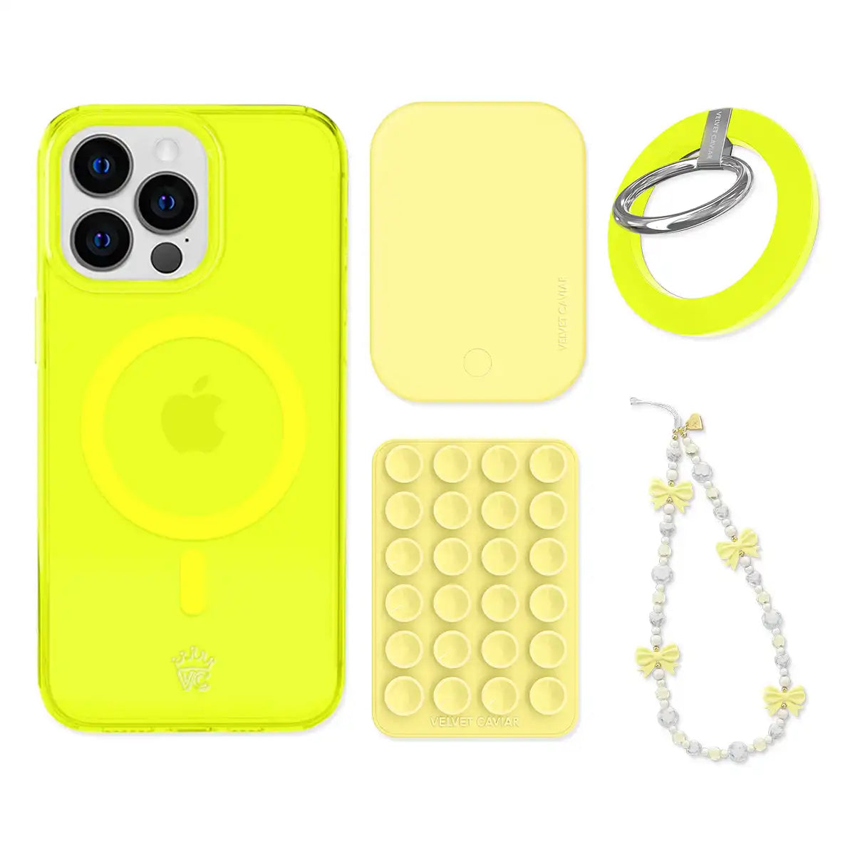 Neon Yellow iPhone Bundle Set - Grip