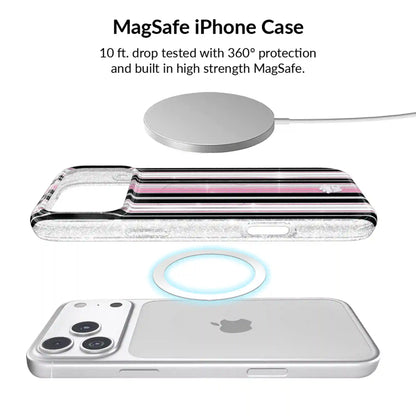 Pretty Punk Stripes Glitter iPhone Bundle Set