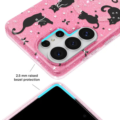 Lucky Kittens Glitter Samsung Case