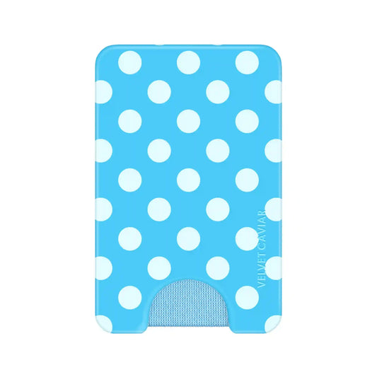 Aquamarine Polka Dot MagSafe Wallet