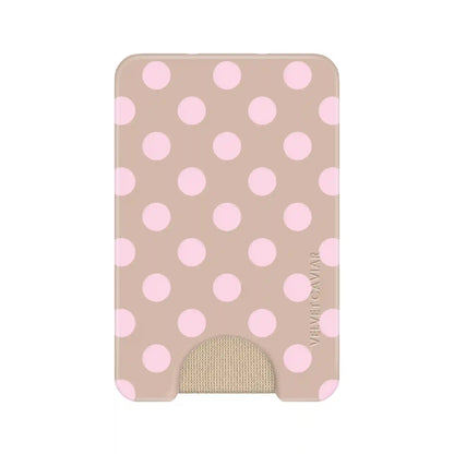 Brown Sugar Polka Dot MagSafe Wallet