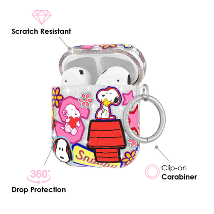 Snoopy Patchwork Glitter AirPod Case