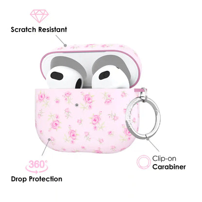 Dainty Pink Floral AirPod Case
