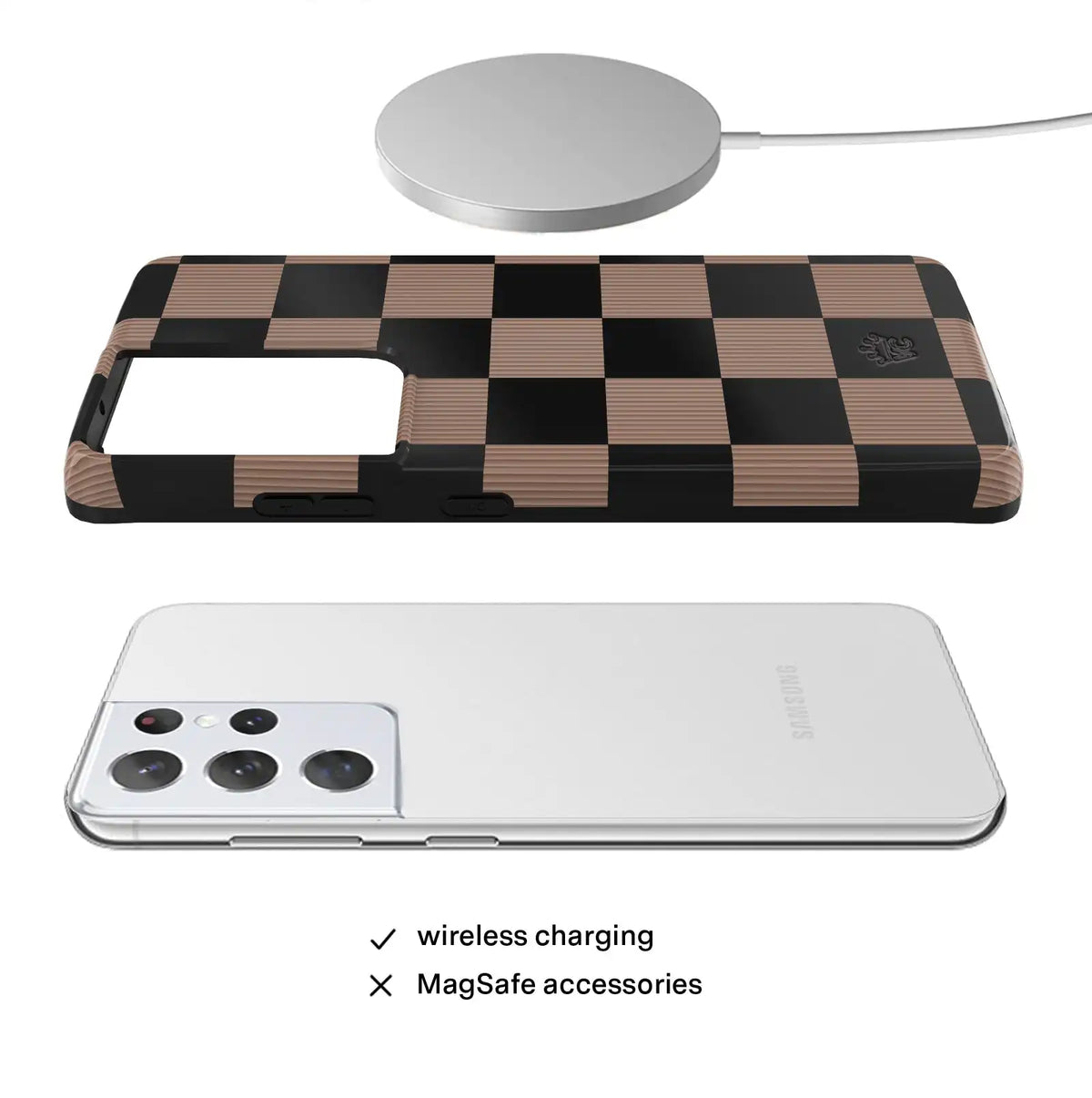 Mocha Vibe Checkered Samsung Case