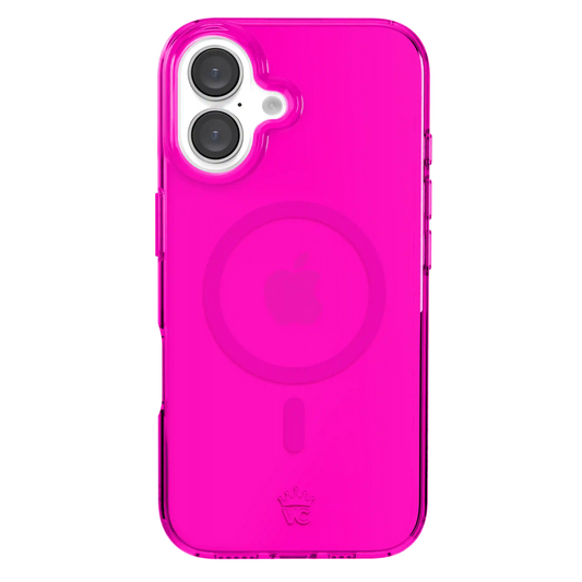 Neon Pink Clear iPhone Case