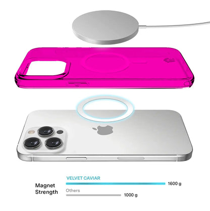 Neon Pink Clear iPhone Case