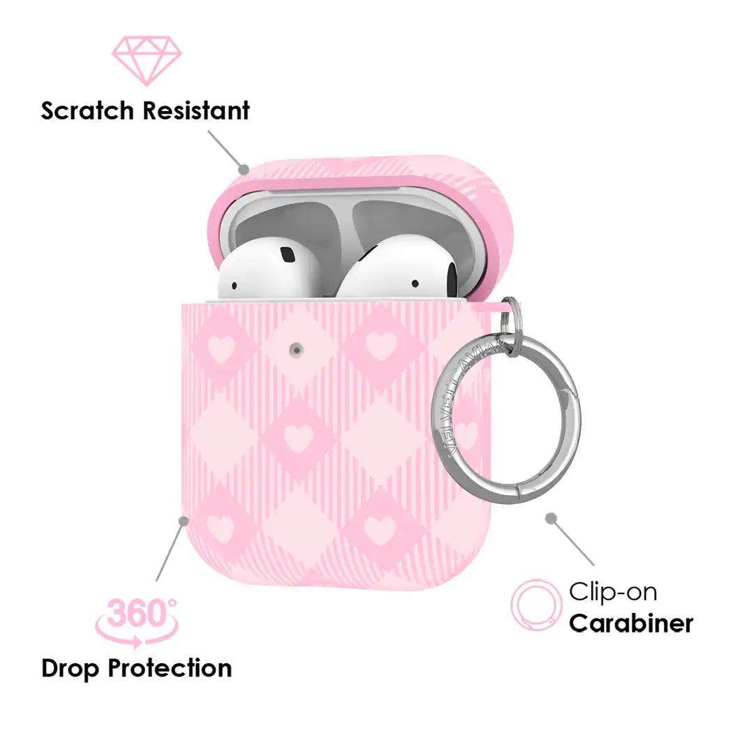 Dolly Pink Gingham AirPod Case
