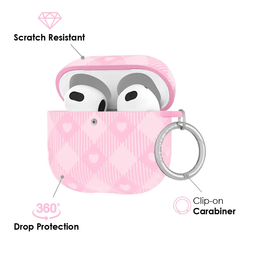Dolly Pink Gingham AirPod Case