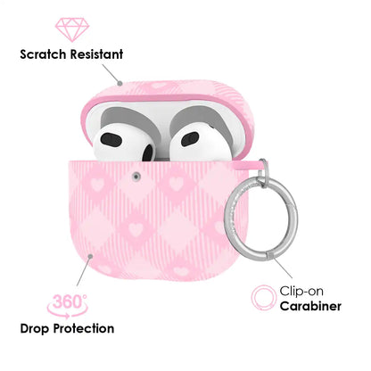 Dolly Pink Gingham AirPod Case