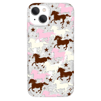 Pink Pony Glitter iPhone Case