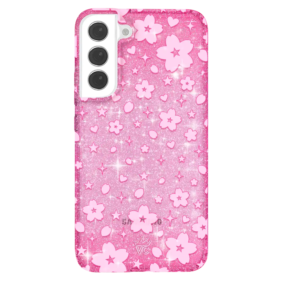 Cherry Blossom Glitter Samsung Case