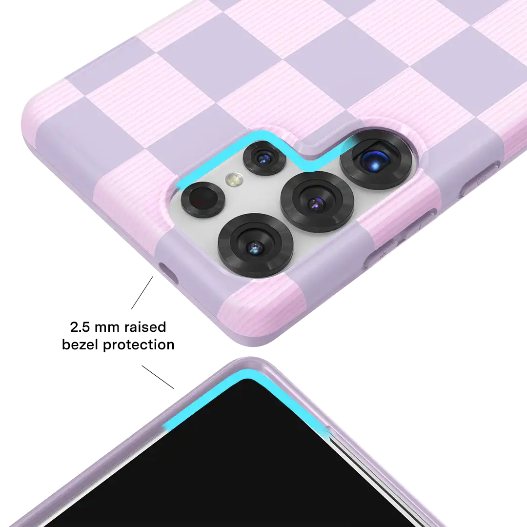 Lilac Vibe Checkered Samsung Case