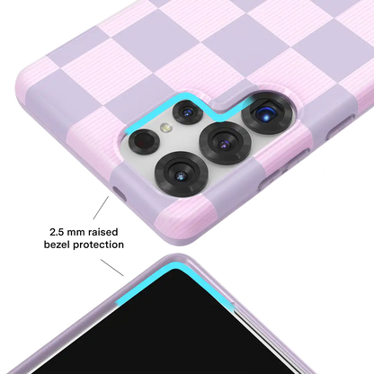 Lilac Vibe Checkered Samsung Case