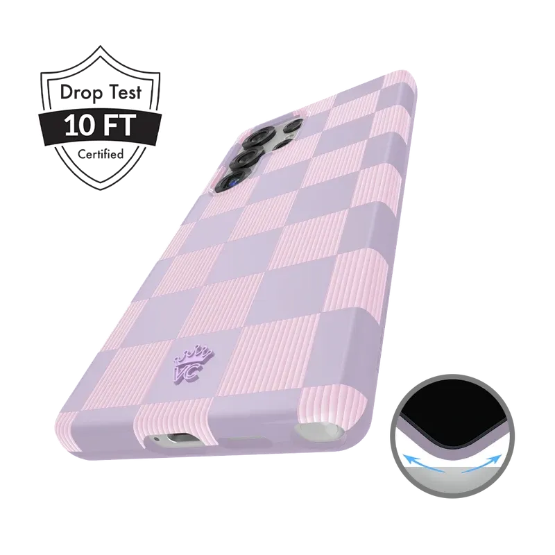 Lilac Vibe Checkered Samsung Case